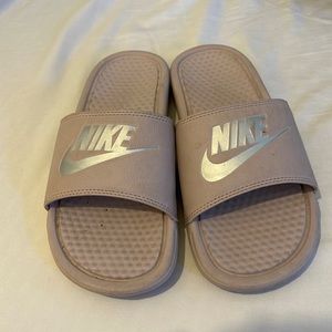 Lavender Nike Slip-On sandals